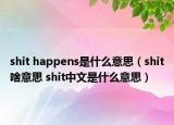 shit happens是什么意思（shit啥意思 shit中文是什么意思）