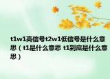 t1w1高信號(hào)t2w1低信號(hào)是什么意思（t1是什么意思 t1到底是什么意思）