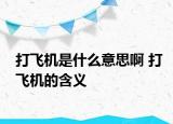 打飛機(jī)是什么意思啊 打飛機(jī)的含義