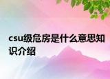 csu級危房是什么意思知識(shí)介紹