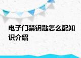 電子門(mén)禁鑰匙怎么配知識(shí)介紹