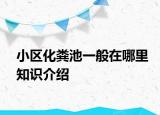 小區(qū)化糞池一般在哪里知識介紹