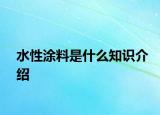 水性涂料是什么知識介紹