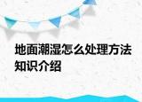 地面潮濕怎么處理方法知識介紹