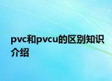 pvc和pvcu的區(qū)別知識(shí)介紹