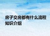 房子交房都有什么流程知識介紹