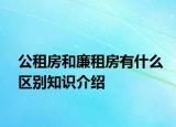 公租房和廉租房有什么區(qū)別知識介紹