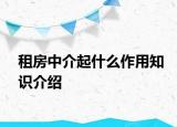 租房中介起什么作用知識介紹