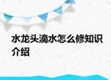 水龍頭滴水怎么修知識介紹