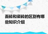 面磚和瓷磚的區(qū)別有哪些知識介紹